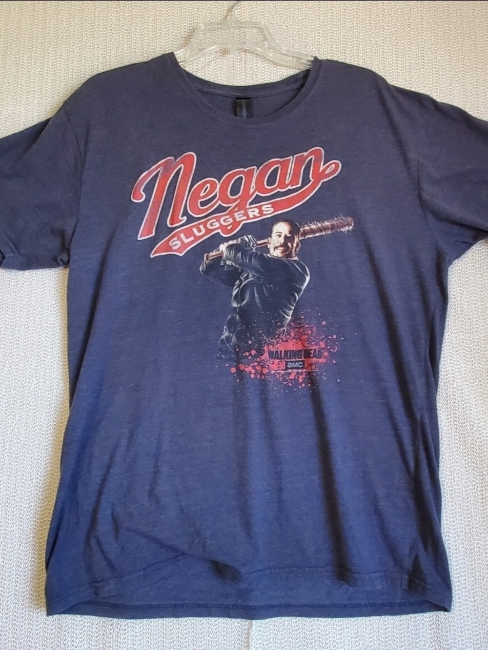 Loot Crate The Walking Dead Shirt Mens Large Gray Negan Sluggers Graphic Tee
